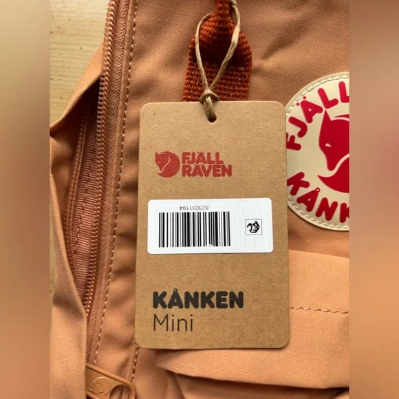 Fjällräven Kånken Mini Backpack Peach Sand Terracotta Brown NWT - Picture 6 of 7